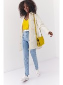 Oversized thin jacket with collar ekri 5822 - Online store - Boutique